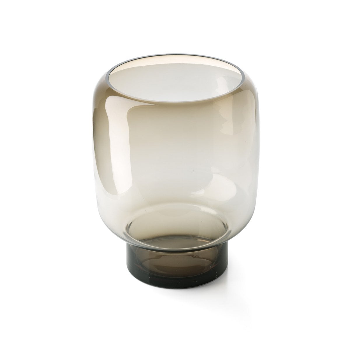 Smoky Cube-vasen i Brunt, Large – Glas