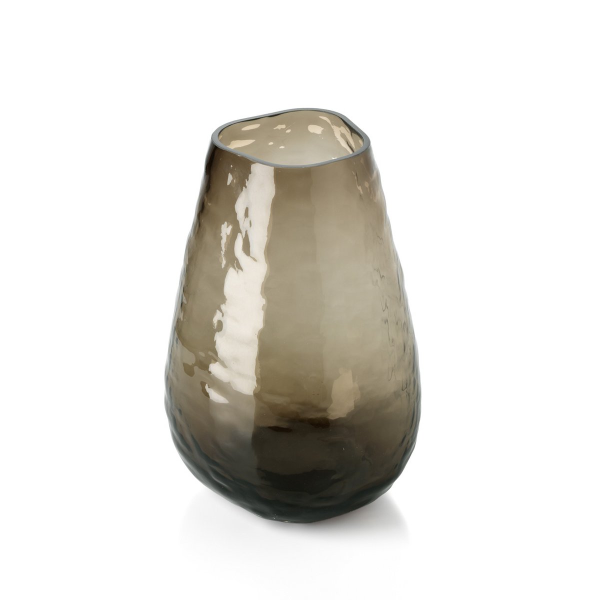 Organic Shape-vasen i Brunt, Medium – Återvunnet Glas