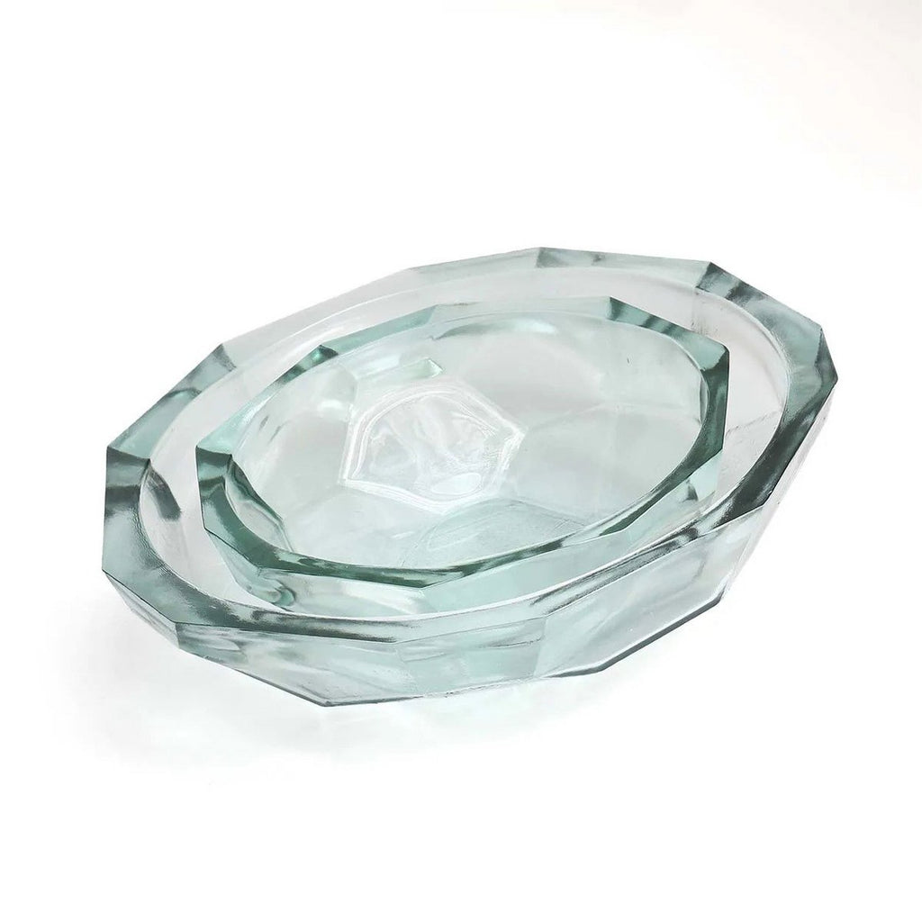 Origami-skålen i Blått, Medium – Glas