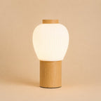 Bordslampa i Trä och Glas Lot Ljusbrun