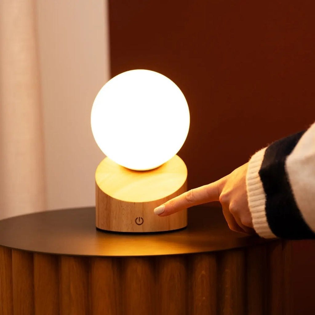 Morris – Sladdlös Uppladdningsbar Mini-Bordslampa i Natur