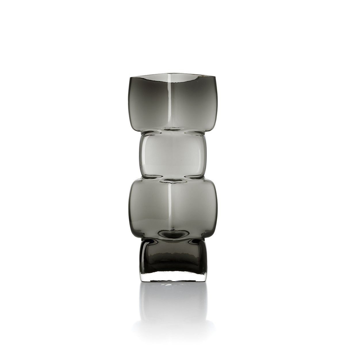 Cubes-vasen i Mörkgrå, Large – Glas