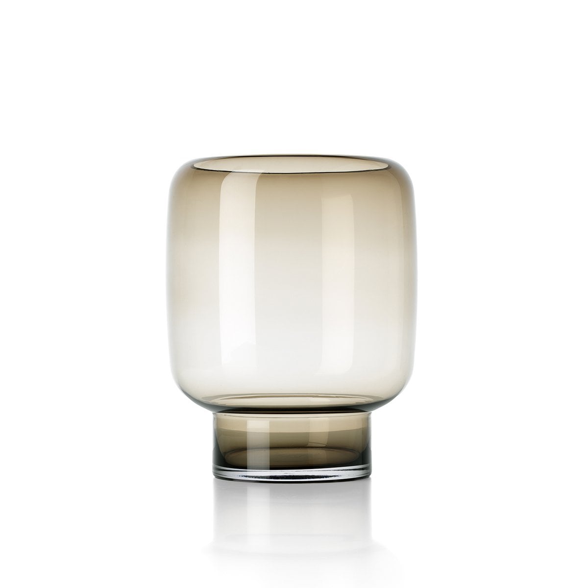 Smoky Cube-vasen i Brunt, Large – Glas