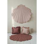 Snäckmatta i Linne, Powder Pink