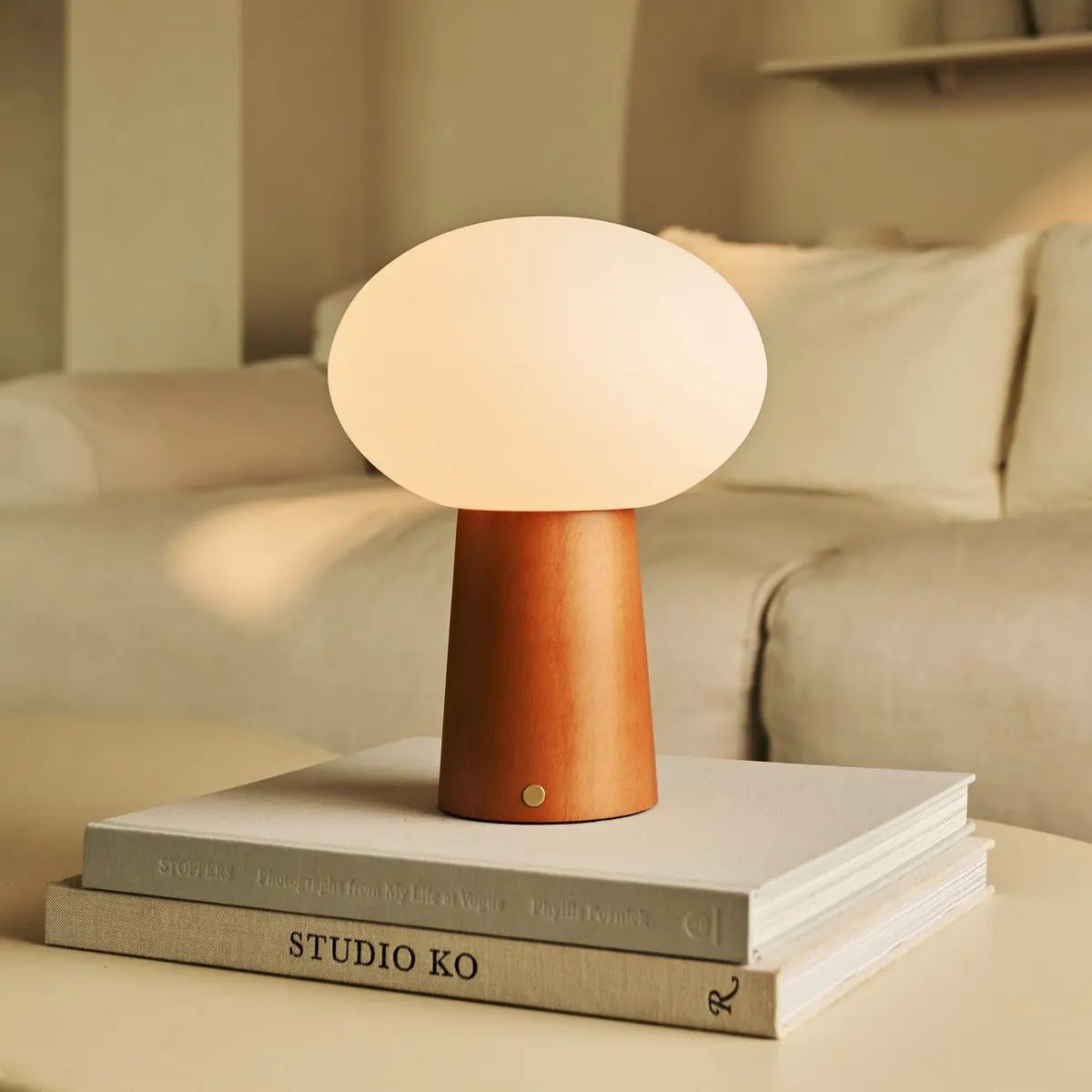 Bordslampa i Trä Max Kastanjebrun