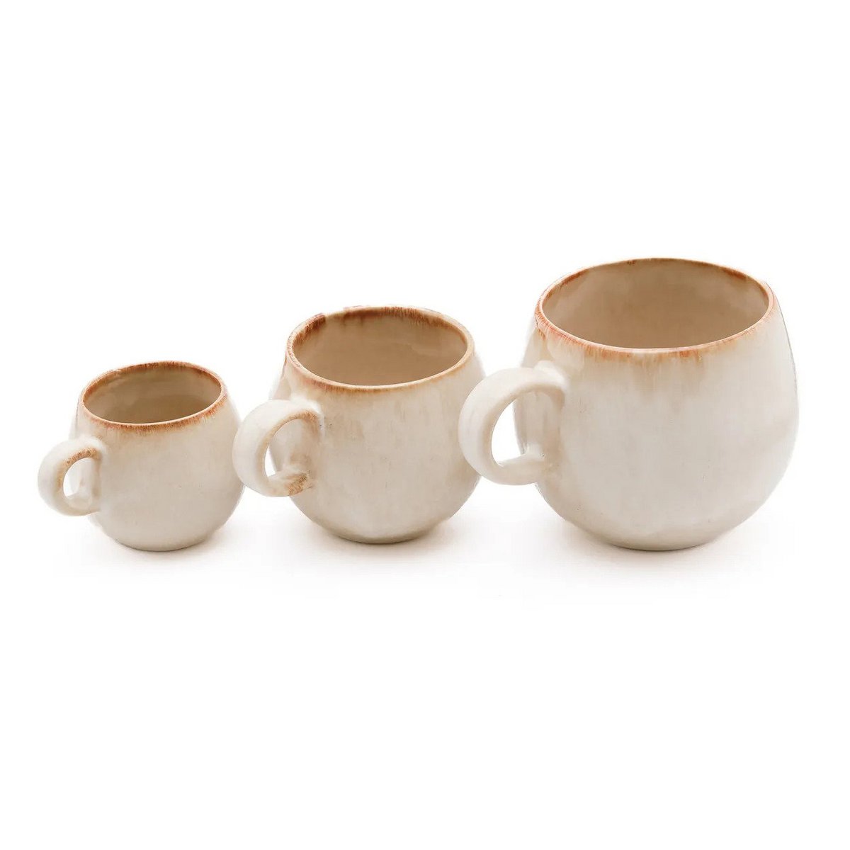 Cascais mugg i stengods, vit – M