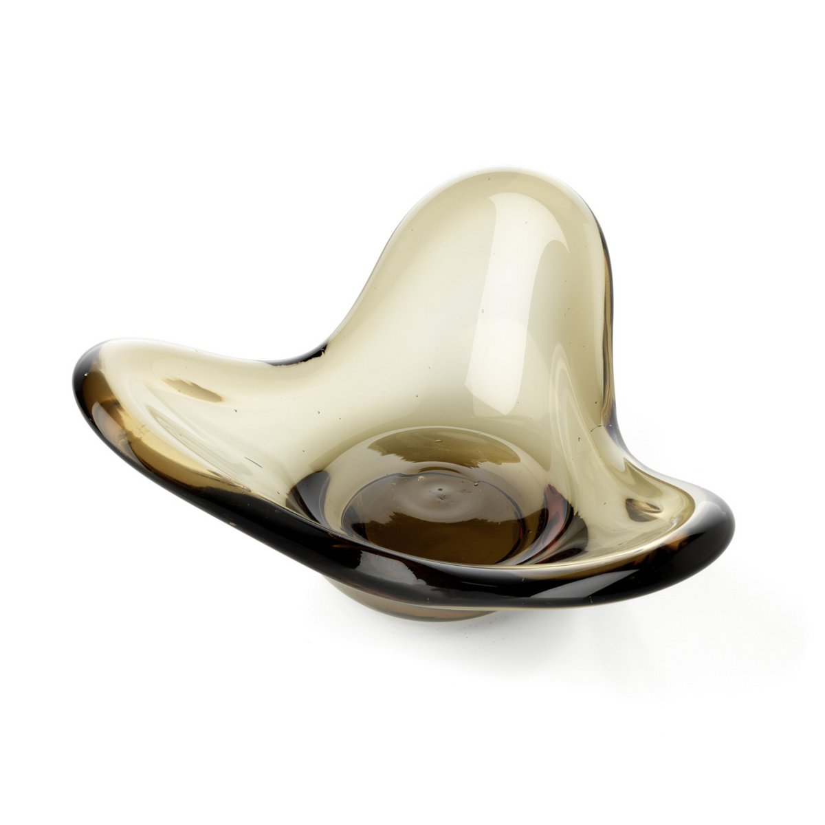 Liquid Form Ljushållare, Smoke – Glas