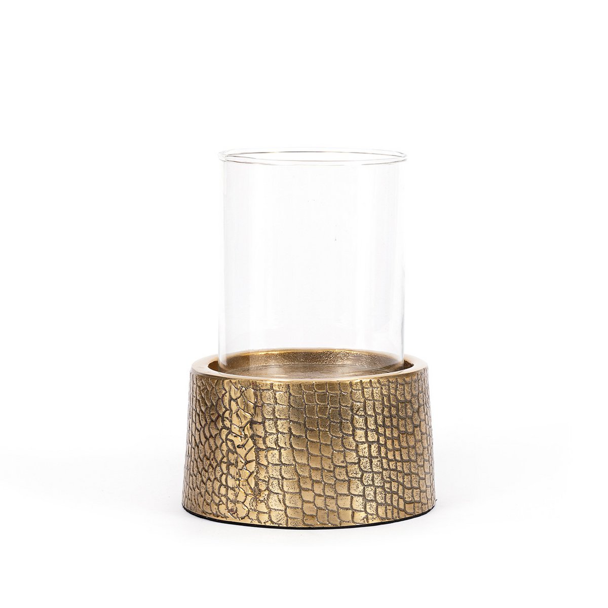 Croco Ljushållare i Mässing med Glas, Large