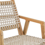 Trikeri matstol i återvunnen teak med flätad sits