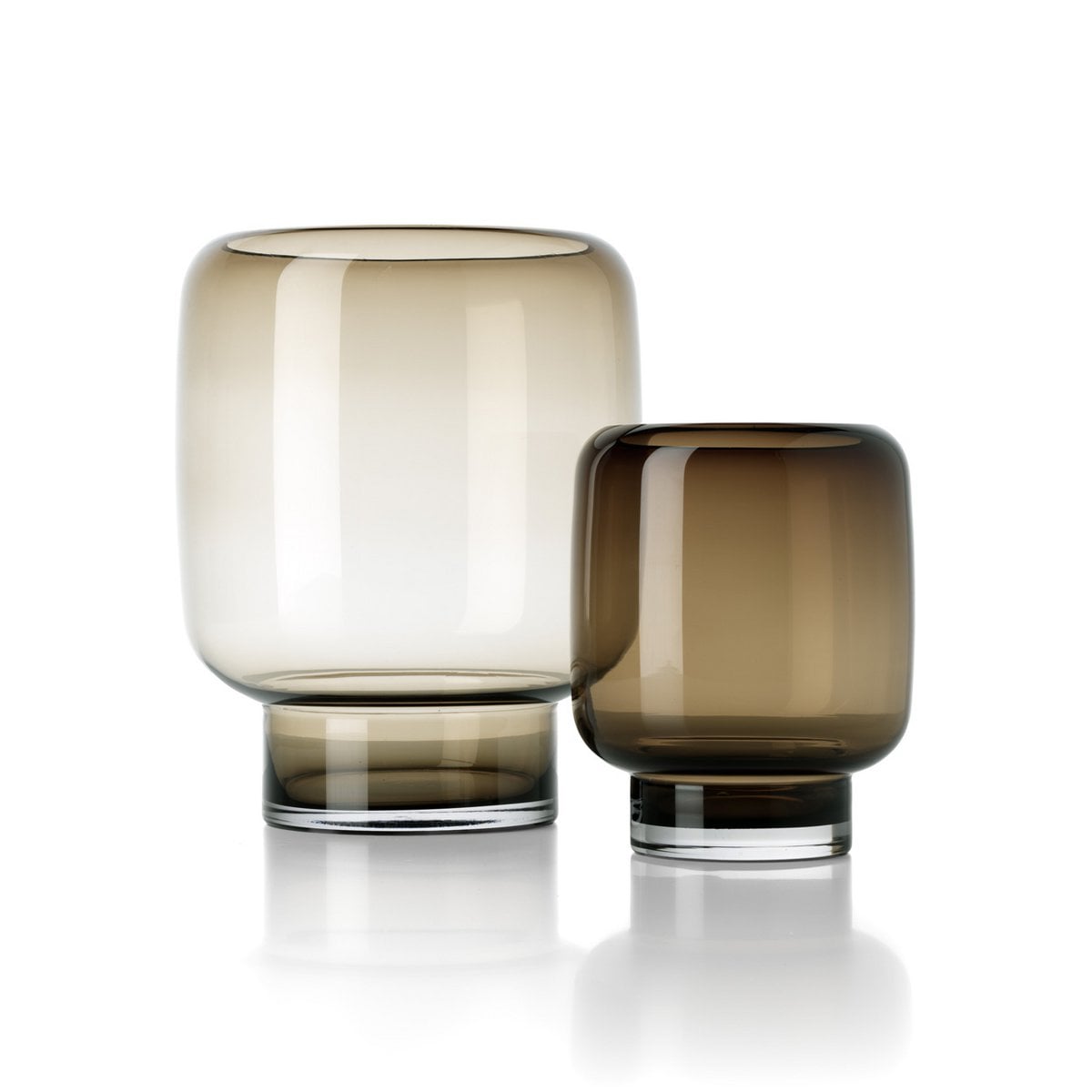 Smoky Cube-vasen i Brunt, Small – Glas