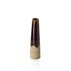Amber Cone-vasen i Betongbrun, Medium – Stengods
