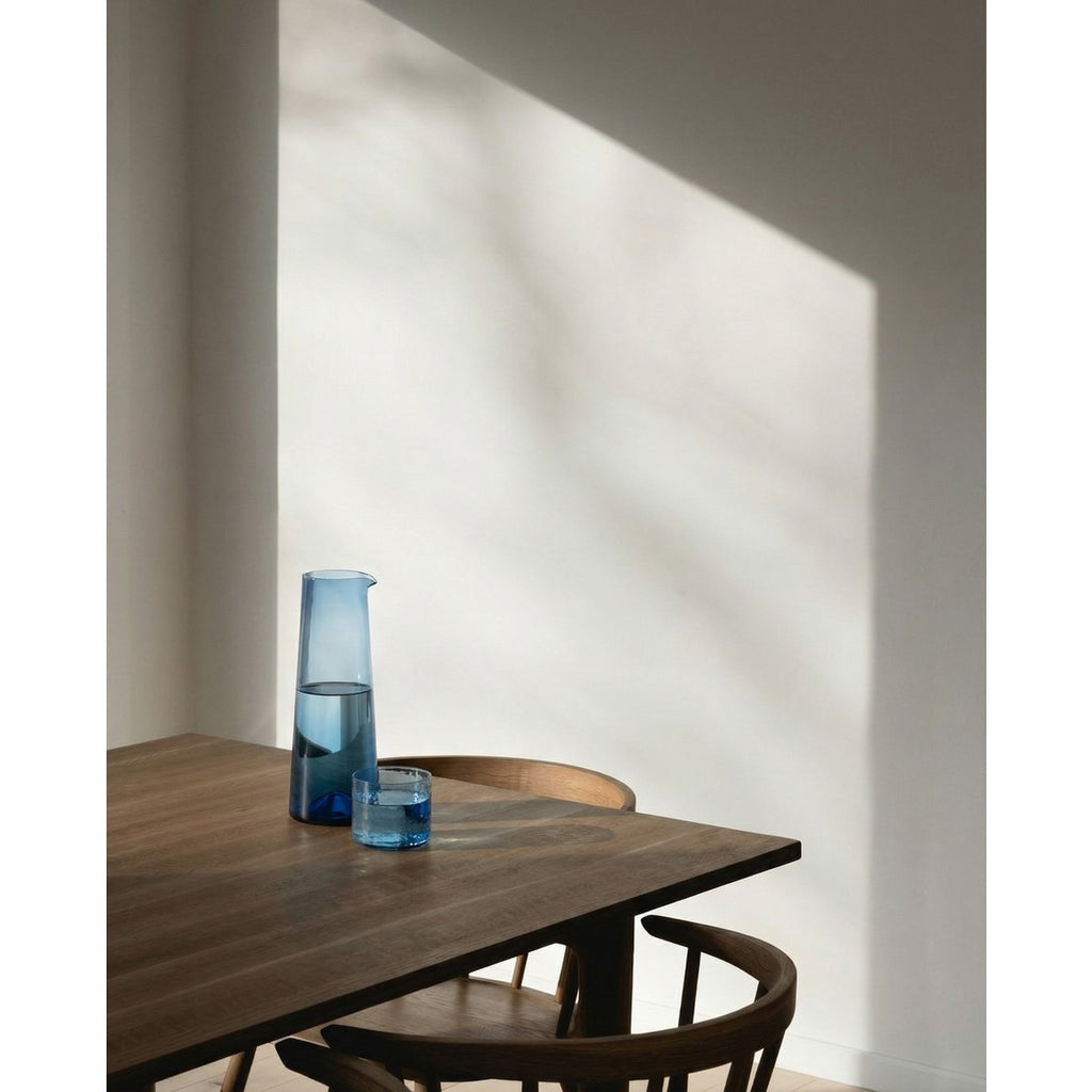 Azure karaff i glas, blå
