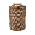 Rattan-korgen Hög, Naturbrun – med Lock