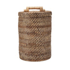 Rattan-korgen Hög, Naturbrun – med Lock