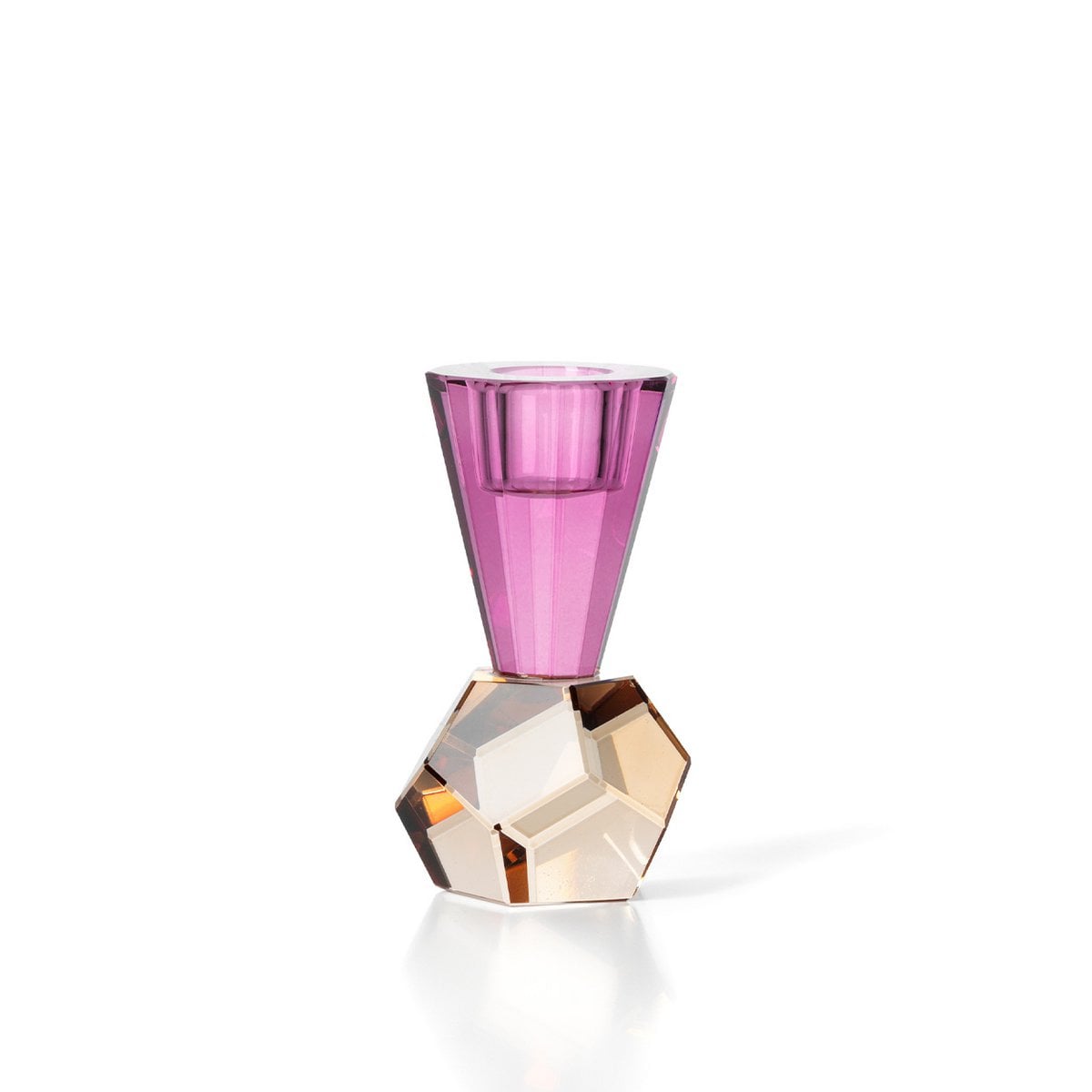 Amethyst Flame Ljushållare – Lila Kristallglas