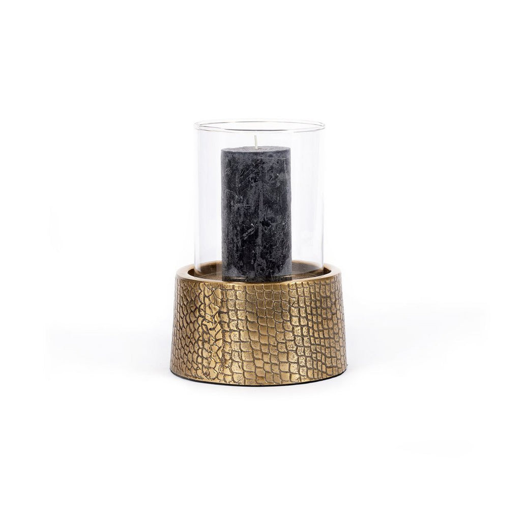 Croco Ljushållare i Mässing med Glas, Large