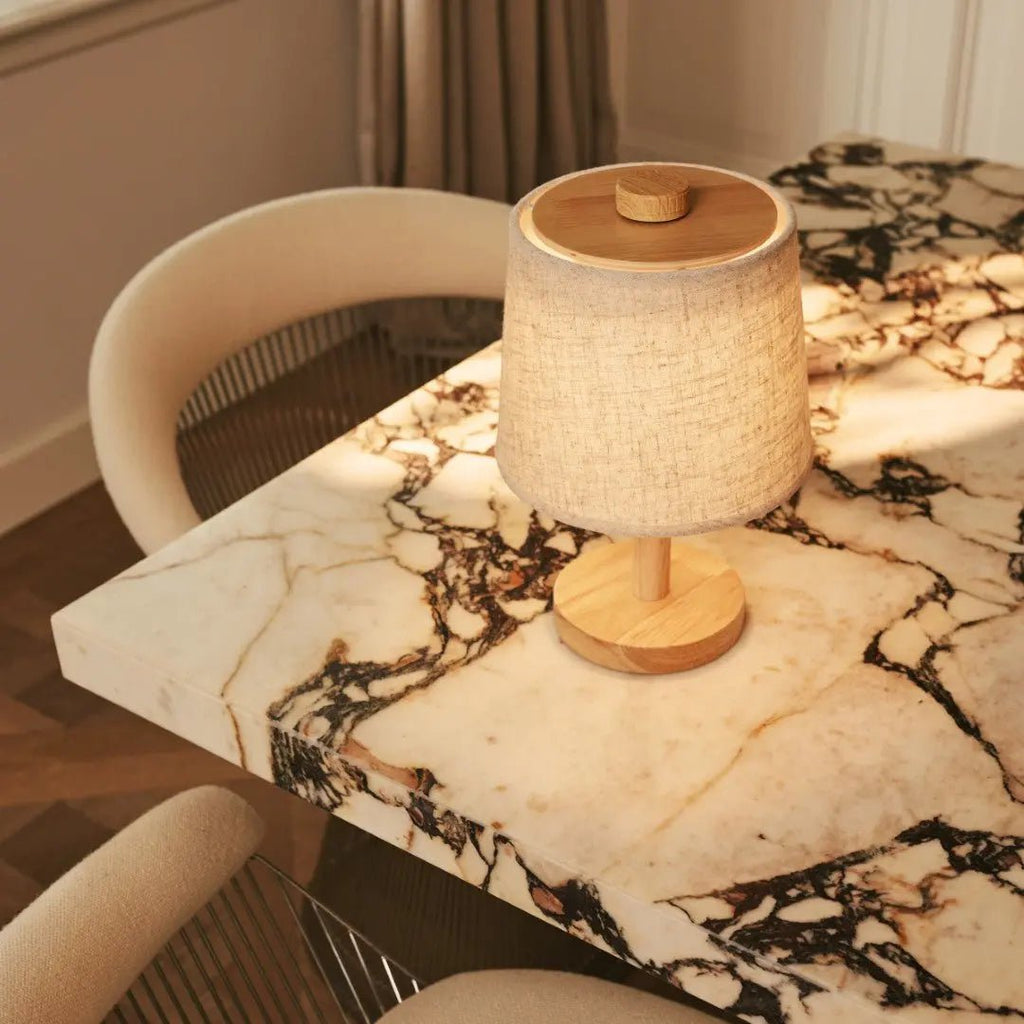 Rover Ljusbrun Trälampa, Uppladdningsbar
