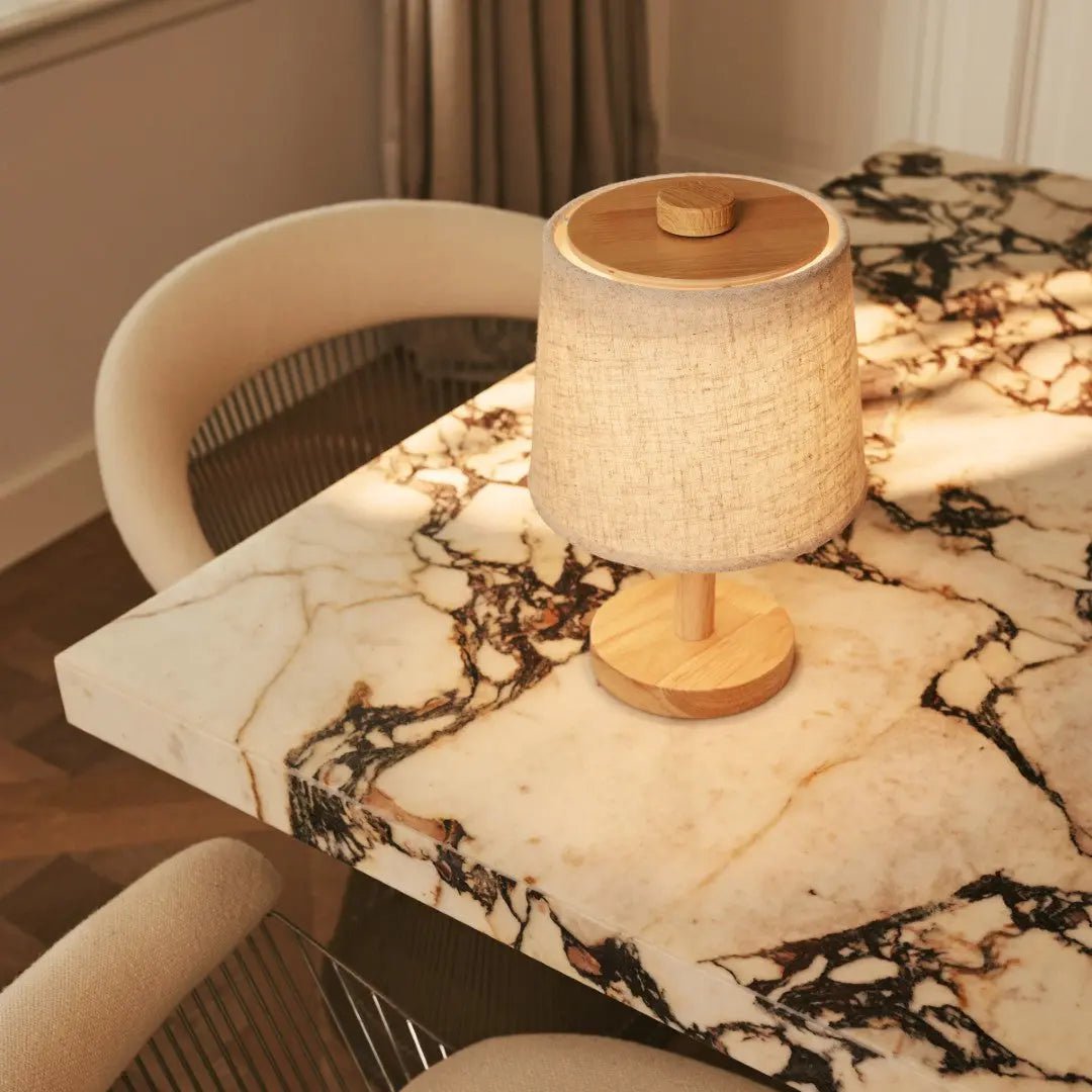 Rover Ljusbrun Trälampa, Uppladdningsbar