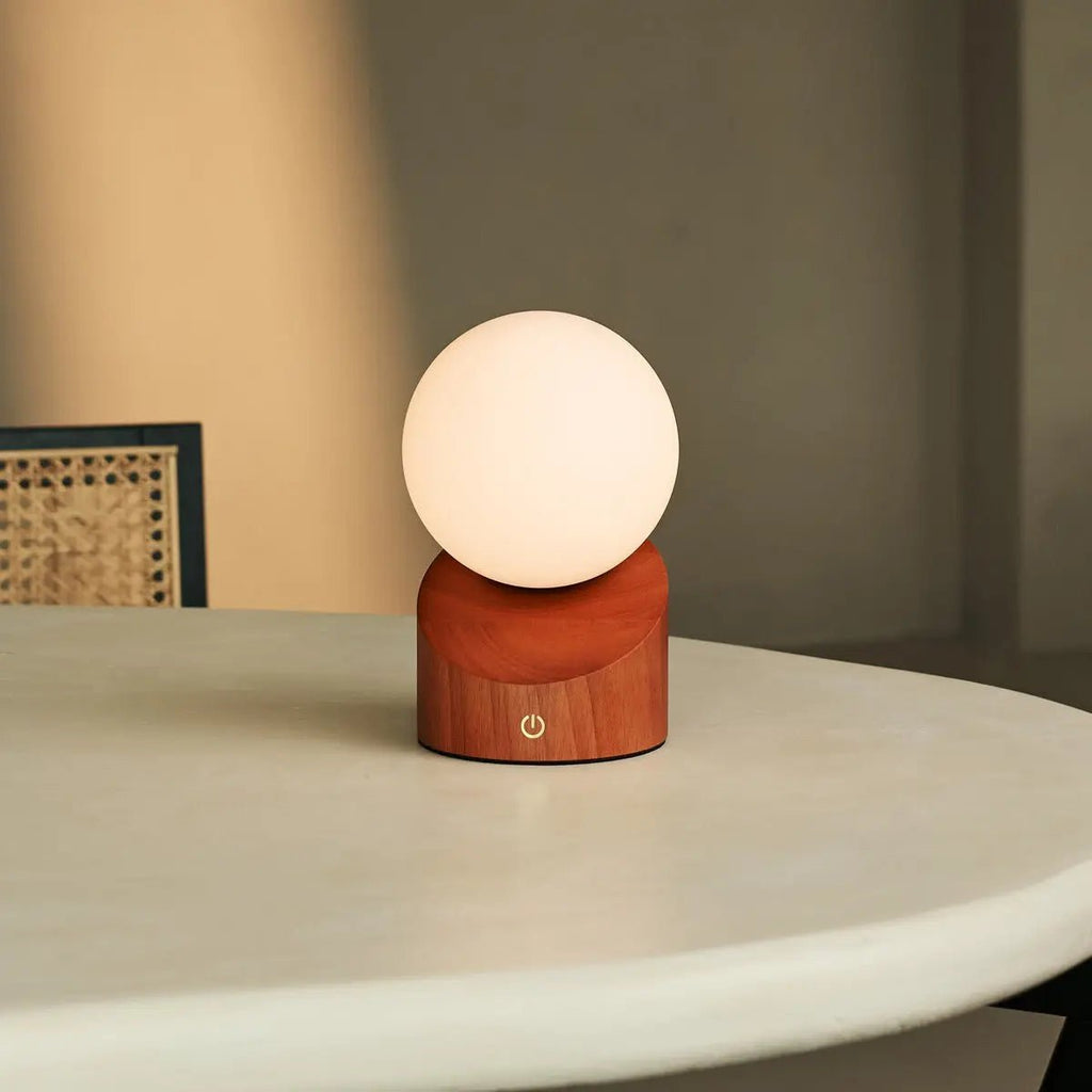 Morris – Sladdlös Uppladdningsbar Mini-Bordslampa i Kastanjebrunt