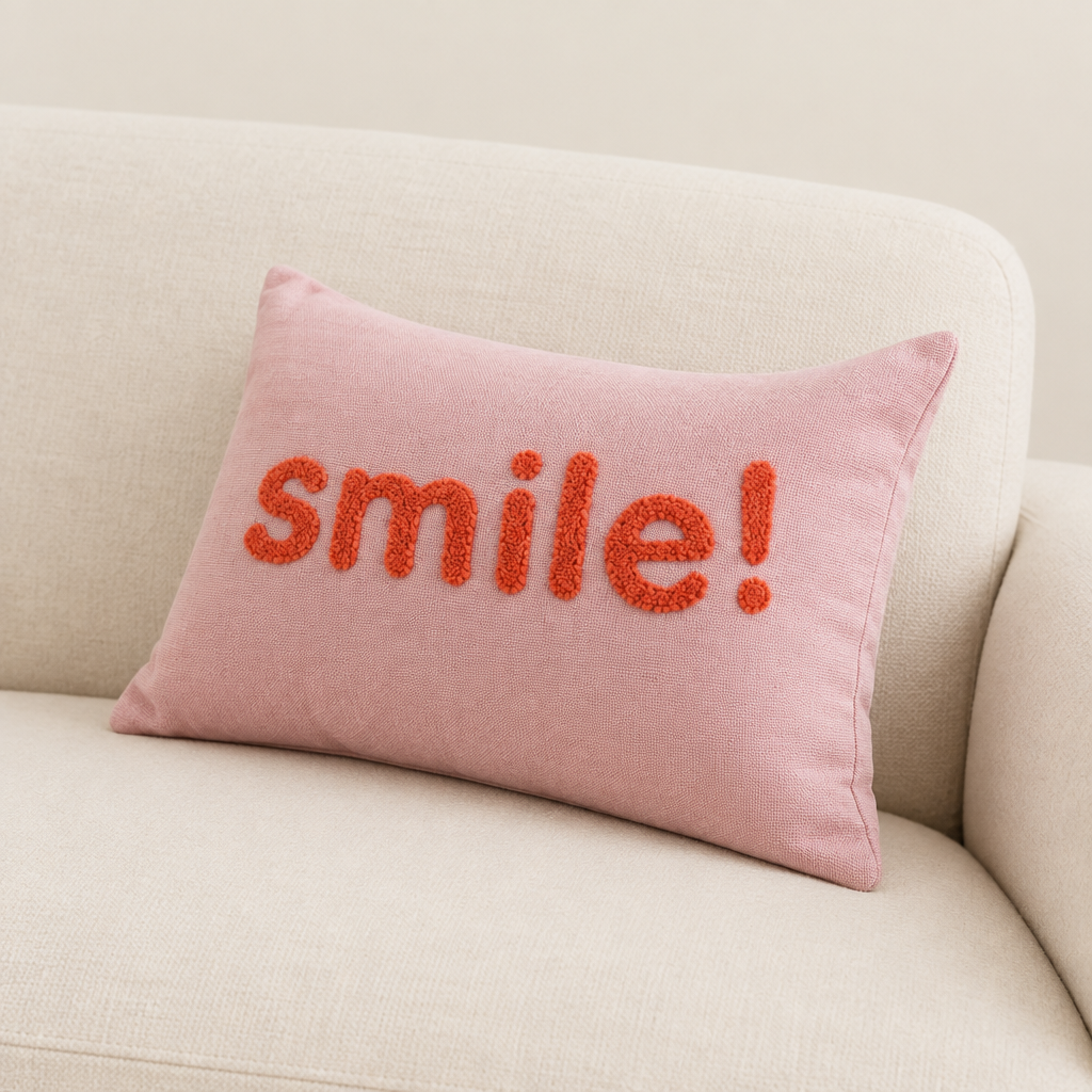 Smile Rosa snett från sidan